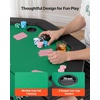 image:imageVEVOR Foldable Poker Table 8 Player 48 in Folding Casino Leisure Table with Padded Rails amp Cup Holders Octagonal Portable Game Tables with Felt amp Metal Legs for Texas Holdem Game and BlackjackBlackgreen