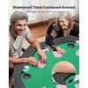 image:imageVEVOR Foldable Poker Table 8 Player 48 in Folding Casino Leisure Table with Padded Rails amp Cup Holders Octagonal Portable Game Tables with Felt amp Metal Legs for Texas Holdem Game and BlackjackBlackgreen