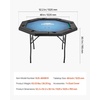 image:imageVEVOR Foldable Poker Table 8 Player 48 in Folding Casino Leisure Table with Padded Rails amp Cup Holders Octagonal Portable Game Tables with Felt amp Metal Legs for Texas Holdem Game and BlackjackBlackblue
