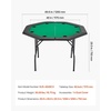 image:imageVEVOR Foldable Poker Table 8 Player 48 in Folding Casino Leisure Table with Padded Rails amp Cup Holders Octagonal Portable Game Tables with Felt amp Metal Legs for Texas Holdem Game and BlackjackBlackgreen