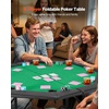 image:imageVEVOR Foldable Poker Table 8 Player 48 in Folding Casino Leisure Table with Padded Rails amp Cup Holders Octagonal Portable Game Tables with Felt amp Metal Legs for Texas Holdem Game and BlackjackBlackgreen