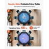 image:imageVEVOR Foldable Poker Table 8 Player 48 in Folding Casino Leisure Table with Padded Rails amp Cup Holders Octagonal Portable Game Tables with Felt amp Metal Legs for Texas Holdem Game and BlackjackBlackblue