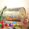 image:imageVEVOR Lottery Cage Capacity for 5000 Tickets or 200 Ping Pong Balls 161 x 12 inch Durable Metal Construction with Wooden Handle Brass Finish for Bingo and Ballot EventsLarge  22 x 14 inch