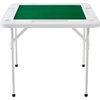 image:imageVEVOR Mahjong Table 4 Player Folding Domino Table with WearResistant Green Tabletop Portable Square Card Table with 4 Cup Holders amp 4 Chip Trays for Mahjong Poker Puzzles 354 x 354inchGreen