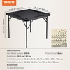 image:imageVEVOR Mahjong Table 4 Player Folding Domino Table with WearResistant Green Tabletop Portable Square Card Table with 4 Cup Holders amp 4 Chip Trays for Mahjong Poker Puzzles 354 x 354inchBlack