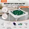 image:imageVEVOR Mahjong Table 4 Player Folding Domino Table with WearResistant Green Tabletop Portable Square Card Table with 4 Cup Holders amp 4 Chip Trays for Mahjong Poker Puzzles 354 x 354inchGreen