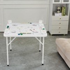 image:imageVEVOR Mahjong Table 4 Player Folding Domino Table with WearResistant Green Tabletop Portable Square Card Table with 4 Cup Holders amp 4 Chip Trays for Mahjong Poker Puzzles 354 x 354inchGreen