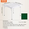 image:imageVEVOR Mahjong Table 4 Player Folding Domino Table with WearResistant Green Tabletop Portable Square Card Table with 4 Cup Holders amp 4 Chip Trays for Mahjong Poker Puzzles 354 x 354inchGreen