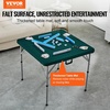 image:imageVEVOR Mahjong Table FoldinHalf 4 Player Card Table with WearResistant Green Tabletop Portable BiFolding Square Domino Table with Carrying Handle for Outdoor Camping Picnic Party 34 x 34inchTable