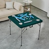image:imageVEVOR Mahjong Table FoldinHalf 4 Player Card Table with WearResistant Green Tabletop Portable BiFolding Square Domino Table with Carrying Handle for Outdoor Camping Picnic Party 34 x 34inchTable