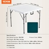 image:imageVEVOR Mahjong Table FoldinHalf 4 Player Card Table with WearResistant Green Tabletop Portable BiFolding Square Domino Table with Carrying Handle for Outdoor Camping Picnic Party 34 x 34inchTable