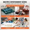image:imageVEVOR Mahjong Table FoldinHalf 4 Player Card Table with WearResistant Green Tabletop Portable BiFolding Square Domino Table with Carrying Handle for Outdoor Camping Picnic Party 34 x 34inchTable