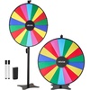 image:imageVEVOR 24 in Spinning Prize Wheel 14 Slots Spinning Wheel with Stand Tabletop Win Fortune Roulette with a Dry Erase and 2 Markers 6 Colors Easy Assembly for Party Pub Trade Show Carnival Events36 INCH