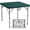 image:imageVEVOR Mahjong Table FoldinHalf 4 Player Card Table with WearResistant Green Tabletop Portable BiFolding Square Domino Table with Carrying Handle for Outdoor Camping Picnic Party 34 x 34inchTable