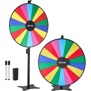 image:imageVEVOR 24 in Spinning Prize Wheel 14 Slots Spinning Wheel with Stand Tabletop Win Fortune Roulette with a Dry Erase and 2 Markers 6 Colors Easy Assembly for Party Pub Trade Show Carnival Events36 INCH