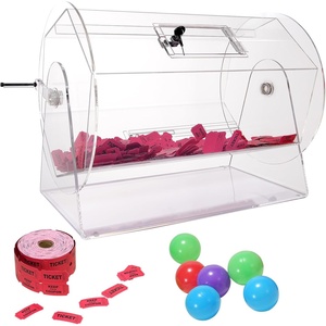 image:imageVEVOR Acrylic Raffle DrumProfessional Raffle Ticket Spinning Cage with 2 Keys Transparent Lottery Spinning Drawing Holds 10000 Tickets or 300 Raffle Balls Raffle Ticket Box for Lottery Games Bing16 x 13 inch  Medium