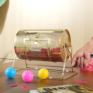 image:imageVEVOR Acrylic Raffle DrumProfessional Raffle Ticket Spinning Cage with 2 Keys Transparent Lottery Spinning Drawing Holds 10000 Tickets or 300 Raffle Balls Raffle Ticket Box for Lottery Games BingSmall  12x8in