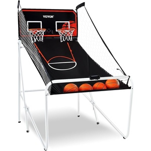 image:imageVEVOR Basketball Arcade Game Indoor 2 Player Indoor Basketball Game Home Dual Sport with 8 Game Modes Electronic Scoreboard and Inflation PumpAdultsFoldable  4 Balls