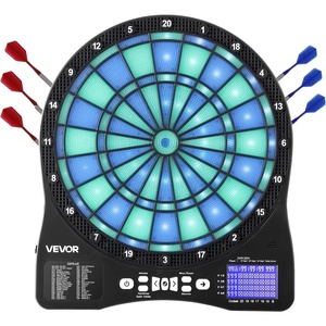 image:imageVEVOR Electronic Dart Board LEDIlluminated Target Dartboard with 48 Games amp 500 Variations Includes 6 Dart Shafts with Flights amp 50 Soft Tips Cricket Scoring LCD Screen  Supports Up to 8 Players
