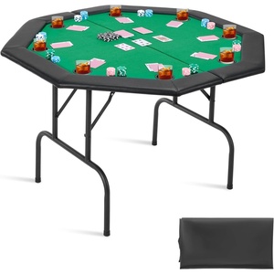 image:imageVEVOR Foldable Poker Table 8 Player 48 in Folding Casino Leisure Table with Padded Rails amp Cup Holders Octagonal Portable Game Tables with Felt amp Metal Legs for Texas Holdem Game and BlackjackBlackgreen