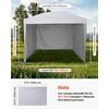 image:imageVEVOR 3 Pack Canopy Sidewalls 10x10 ft 100 Waterproof 99 UV Protection HeavyDuty 210D Oxford Side Walls for StraightLeg Pop Up Canopy Tent Easy Up Outdoor Canopy for CampingTent NOT IncludedWhite