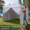 image:imageVEVOR 3 Pack Canopy Sidewalls 10x10 ft 100 Waterproof 99 UV Protection HeavyDuty 210D Oxford Side Walls for StraightLeg Pop Up Canopy Tent Easy Up Outdoor Canopy for CampingTent NOT IncludedUpgraded White Sidewalls for Canopy Tent