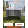 image:imageVEVOR 3 Pack Canopy Sidewalls 10x10 ft 100 Waterproof 99 UV Protection HeavyDuty 210D Oxford Side Walls for StraightLeg Pop Up Canopy Tent Easy Up Outdoor Canopy for CampingTent NOT IncludedWhite