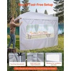image:imageVEVOR 3 Pack Canopy Sidewalls 10x10 ft 100 Waterproof 99 UV Protection HeavyDuty 210D Oxford Side Walls for StraightLeg Pop Up Canopy Tent Easy Up Outdoor Canopy for CampingTent NOT IncludedUpgraded White Sidewalls for Canopy Tent