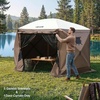 image:imageVEVOR 3 Pack Canopy Sidewalls 10x10 ft 100 Waterproof 99 UV Protection HeavyDuty 210D Oxford Side Walls for StraightLeg Pop Up Canopy Tent Easy Up Outdoor Canopy for CampingTent NOT IncludedBrown