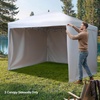 image:imageVEVOR 3 Pack Canopy Sidewalls 10x10 ft 100 Waterproof 99 UV Protection HeavyDuty 210D Oxford Side Walls for StraightLeg Pop Up Canopy Tent Easy Up Outdoor Canopy for CampingTent NOT IncludedWhite