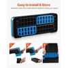 image:imageVEVOR Aerobic Exercise Step Platform 28Inch Workout Aerobic Stepper Height Adjustable Fitness Training Step Deck Trainer with 4 Risers NonSlip Surface Bench for Home Gym Cardio StrengthBlue