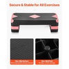 image:imageVEVOR Aerobic Exercise Step Platform 28Inch Workout Aerobic Stepper Height Adjustable Fitness Training Step Deck Trainer with 4 Risers NonSlip Surface Bench for Home Gym Cardio StrengthRed