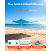 image:imageVEVOR Beach Tent Sun Shelter UPF50 Sun Protection Easy Pop Up Beach Canopy with Sandbags Stability Poles Sand Shovels Portable Shade for Family Outings Camping FishingBlue1010 FT 4 Pole8 Sandbags drawstring
