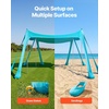 image:imageVEVOR Beach Tent Sun Shelter UPF50 Sun Protection Easy Pop Up Beach Canopy with Sandbags Stability Poles Sand Shovels Portable Shade for Family Outings Camping FishingLight Blue1010 FT 4 Pole8 Sandbags