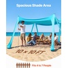 image:imageVEVOR Beach Tent Sun Shelter UPF50 Sun Protection Easy Pop Up Beach Canopy with Sandbags Stability Poles Sand Shovels Portable Shade for Family Outings Camping FishingLight Blue1010 FT 4 Pole8 Sandbags