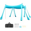 image:imageVEVOR Beach Tent Sun Shelter UPF50 Sun Protection Easy Pop Up Beach Canopy with Sandbags Stability Poles Sand Shovels Portable Shade for Family Outings Camping FishingLight Blue1010 FT 4 Pole8 Sandbags