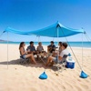image:imageVEVOR Beach Tent Sun Shelter UPF50 Sun Protection Easy Pop Up Beach Canopy with Sandbags Stability Poles Sand Shovels Portable Shade for Family Outings Camping FishingBlue1010 FT 4 Pole8 Sandbags drawstring