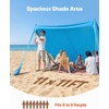 image:imageVEVOR Beach Tent Sun Shelter UPF50 Sun Protection Easy Pop Up Beach Canopy with Sandbags Stability Poles Sand Shovels Portable Shade for Family Outings Camping FishingBlue1111 FT 2 Pole4 Sandbags