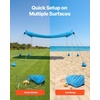 image:imageVEVOR Beach Tent Sun Shelter UPF50 Sun Protection Easy Pop Up Beach Canopy with Sandbags Stability Poles Sand Shovels Portable Shade for Family Outings Camping FishingBlue1010 FT 4 Pole8 Sandbags drawstring