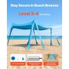 image:imageVEVOR Beach Tent Sun Shelter UPF50 Sun Protection Easy Pop Up Beach Canopy with Sandbags Stability Poles Sand Shovels Portable Shade for Family Outings Camping FishingBlue1010 FT 4 Pole8 Sandbags