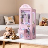 image:imageVEVOR Claw Crane Machine MediumSized Arcade Game Machine with Light amp Sound Adjustable Steel Claws Precise Toy Candy Grabber Prize Dispenser Vending Toy for Commercial Home Cinema Black PurplePink