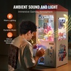 image:imageVEVOR Claw Crane Machine MediumSized Arcade Game Machine with Light amp Sound Adjustable Steel Claws Precise Toy Candy Grabber Prize Dispenser Vending Toy for Commercial Home Cinema Black PurpleWhite