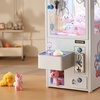image:imageVEVOR Claw Crane Machine MediumSized Arcade Game Machine with Light amp Sound Adjustable Steel Claws Precise Toy Candy Grabber Prize Dispenser Vending Toy for Commercial Home Cinema Black PurpleWhite