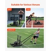 image:imageVEVOR Football Sleds and Chutes Weight Sled Football Training Pull Push Running Sled Fitness Workout Sled Push Gym Equipment Adjustable Height Handle Compatible 12 in Weight PlatesTHandle Black