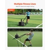 image:imageVEVOR Football Sleds and Chutes Weight Sled Football Training Pull Push Running Sled Fitness Workout Sled Push Gym Equipment Adjustable Height Handle Compatible 12 in Weight PlatesDragging