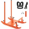 image:imageVEVOR Football Sleds and Chutes Weight Sled Football Training Pull Push Running Sled Fitness Workout Sled Push Gym Equipment Adjustable Height Handle Compatible 12 in Weight PlatesMulti HandleOR
