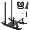 image:imageVEVOR Football Sleds and Chutes Weight Sled Football Training Pull Push Running Sled Fitness Workout Sled Push Gym Equipment Adjustable Height Handle Compatible 12 in Weight PlatesMulti HandleBK