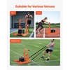 image:imageVEVOR Football Sleds and Chutes Weight Sled Football Training Pull Push Running Sled Fitness Workout Sled Push Gym Equipment Adjustable Height Handle Compatible 12 in Weight PlatesTHandle Orange