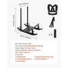 image:imageVEVOR Football Sleds and Chutes Weight Sled Football Training Pull Push Running Sled Fitness Workout Sled Push Gym Equipment Adjustable Height Handle Compatible 12 in Weight PlatesMulti HandleBK