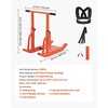 image:imageVEVOR Football Sleds and Chutes Weight Sled Football Training Pull Push Running Sled Fitness Workout Sled Push Gym Equipment Adjustable Height Handle Compatible 12 in Weight PlatesTHandle Orange